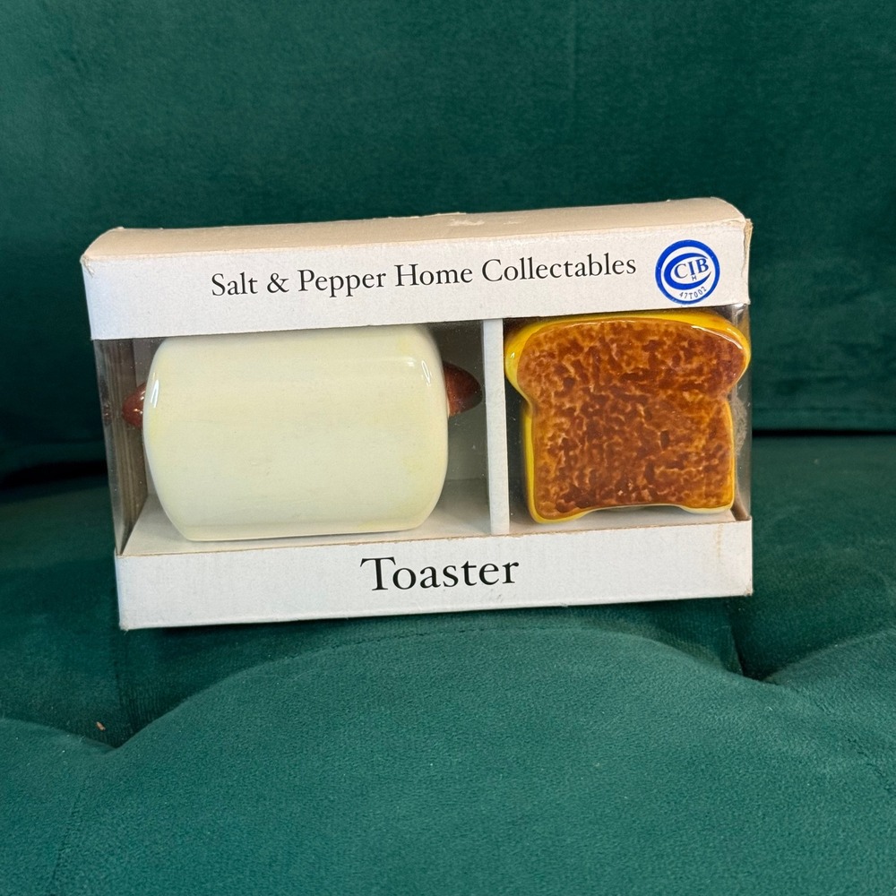 Salt & Pepper Home Collectables Toaster Salt and‎ Pepper Shakers Ceramic